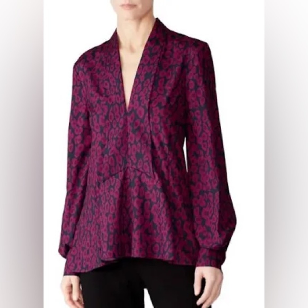 Derek Lam Collective Plum Animal Print Blouses
